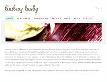 Tablet Screenshot of lindsaylusby.com